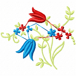 Flowers And Tree Embroidery Design 4 Flowers And Tree Embroidery Design 4